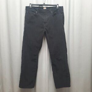 Dockers Straight Fit Corduroy Pants Men's 36x29 Charcoal Gray Stretch Casual